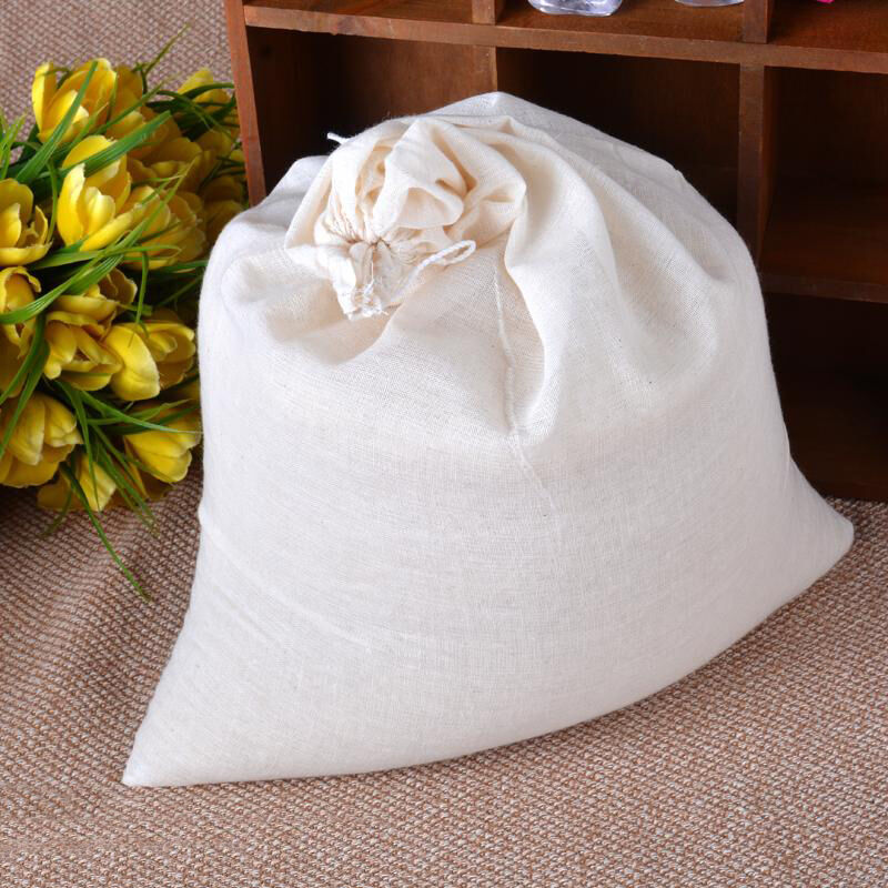 (50) LARGE16x20inch / 40x50cm Cotton Muslin Drawstring Bags Reusable Tea Herbs